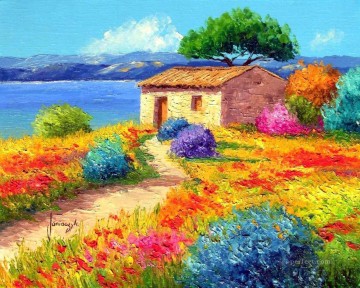 PLS22 美しい風景庭園 Oil Paintings